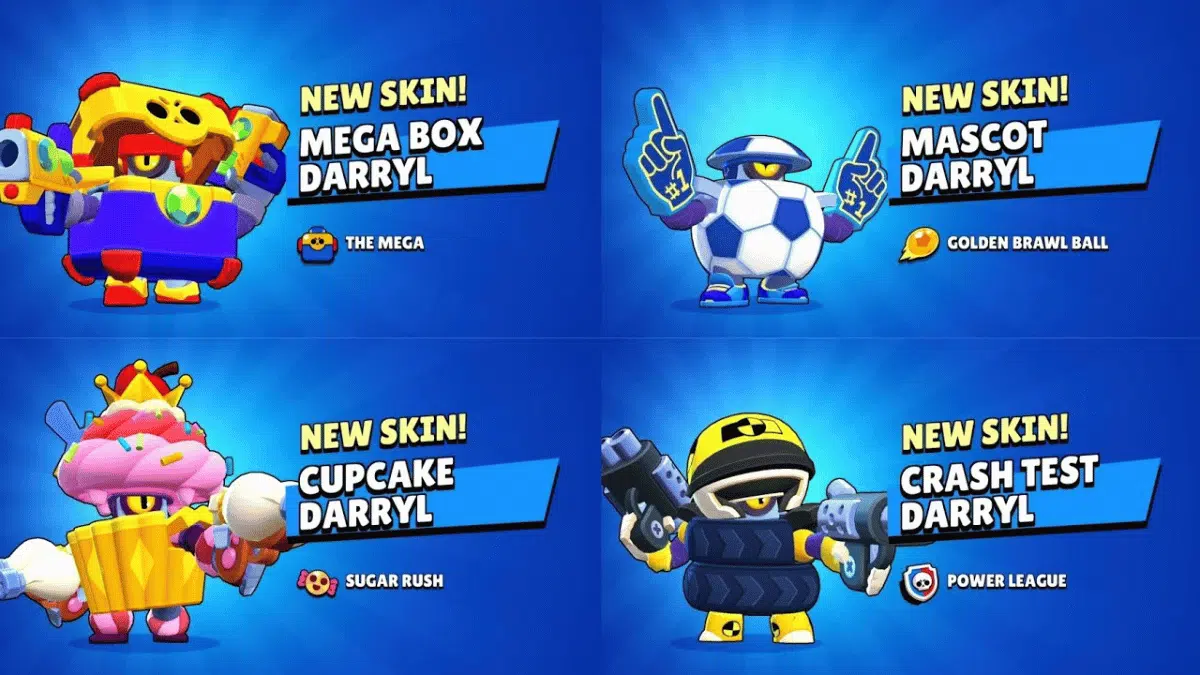 Todas las skins de Darryl en Brawl Stars