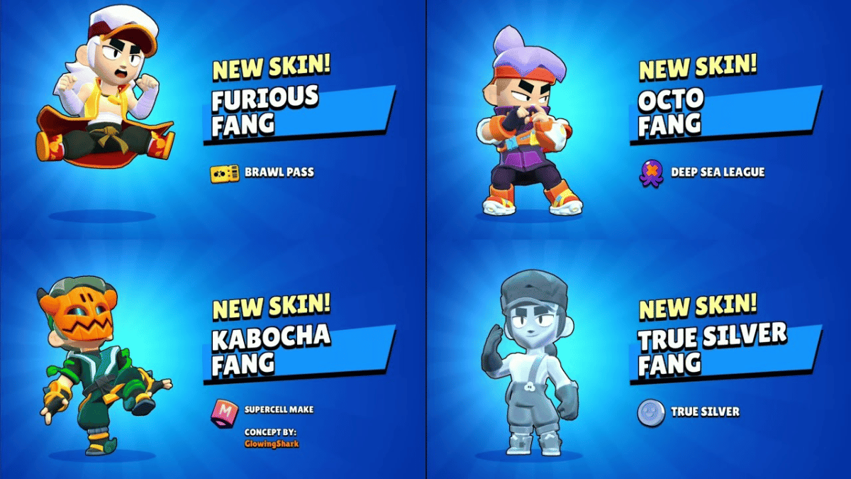 Todas las skins de Fang en Brawl Stars