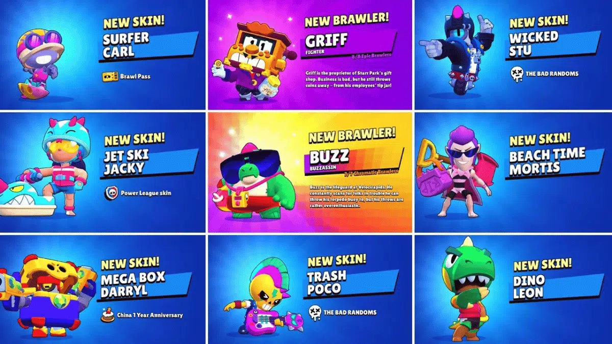 Todas las skins de Griff en Brawl Stars